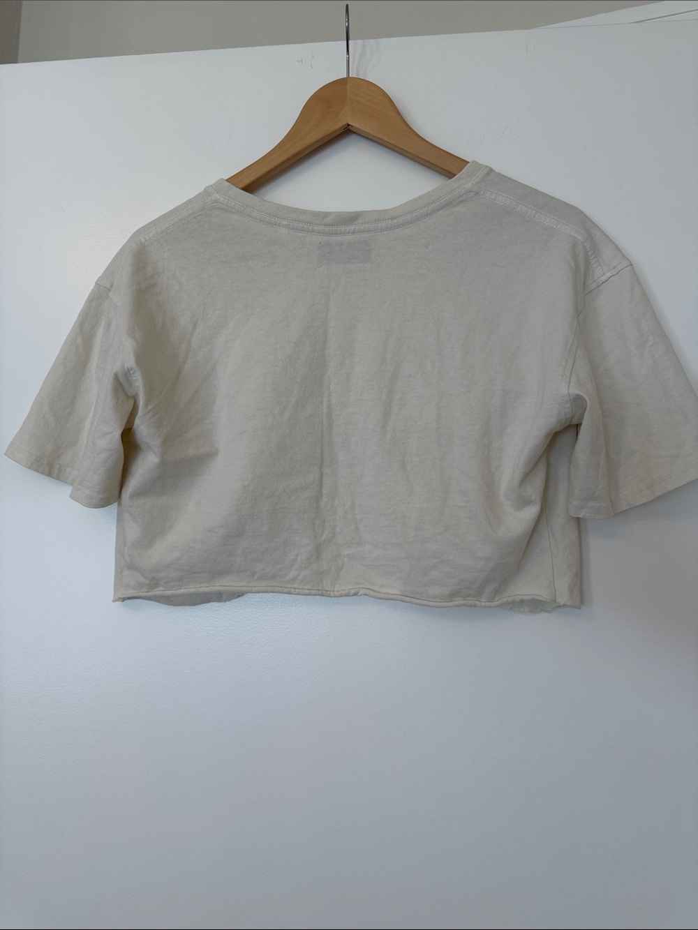 Joah Brown Twist Tee in Fog Ecru Bone Top Medium Large 100% Cotton NWOT - Picture 3 of 6